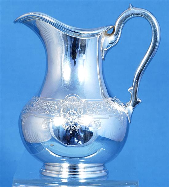 A Victorian silver cream jug, by Hunt & Roskell, (Alfred Benson & Henry Hugh Webb), Height: 143mm Weight: 8.2oz/256grms